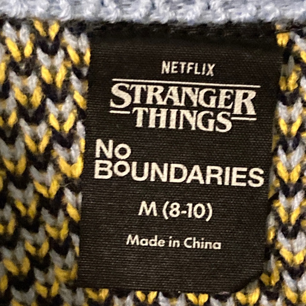 Stranger Things Blue Scottie Dog Sweater Medium M - Picture 5 of 12